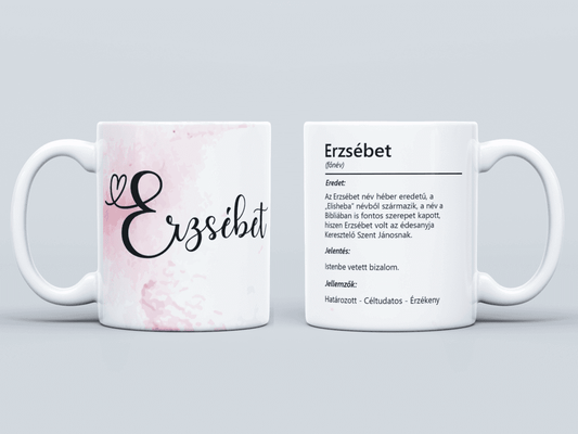 Neves bögre - Erzsébet