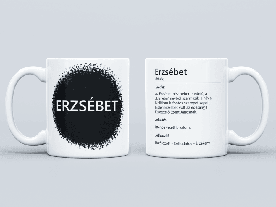 Neves bögre - Erzsébet