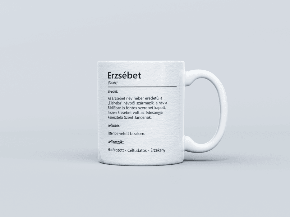 Neves bögre - Erzsébet