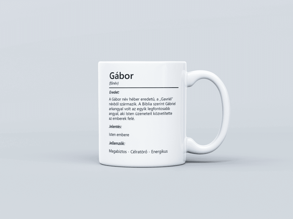 Neves bögre - Gábor