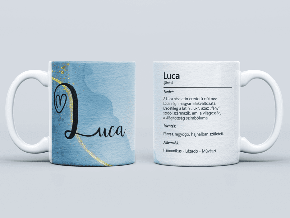 Neves bögre - Luca