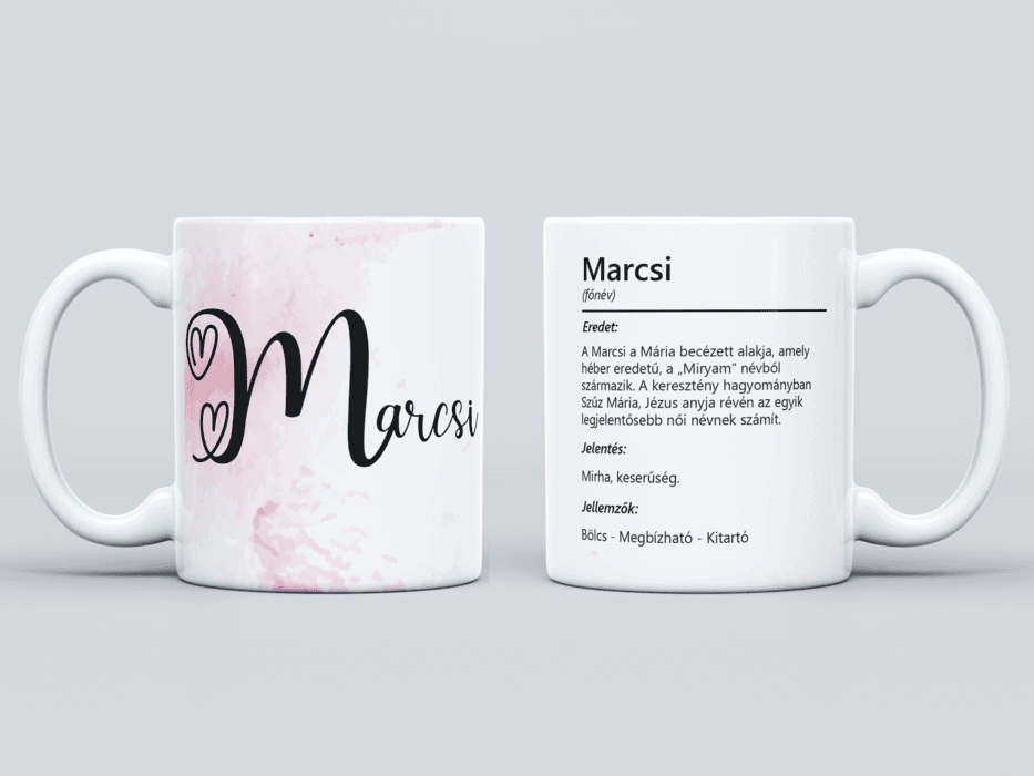 Neves bögre - Marcsi