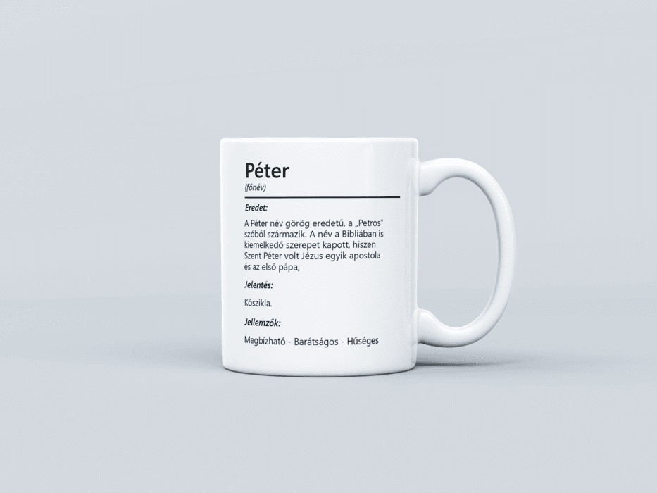 Neves bögre - Péter