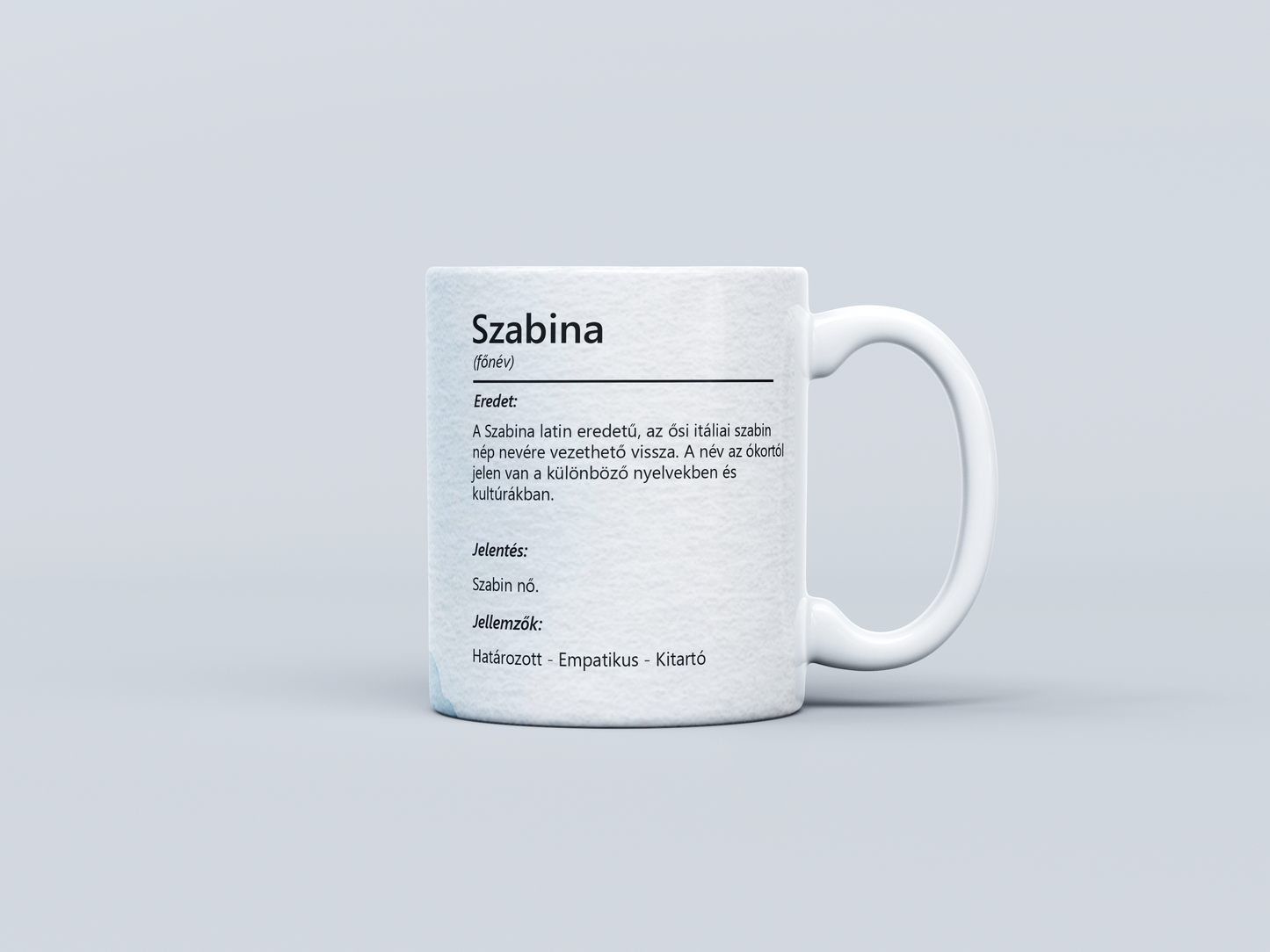 Neves bögre - Szabina