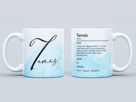 Neves bögre - Tamás