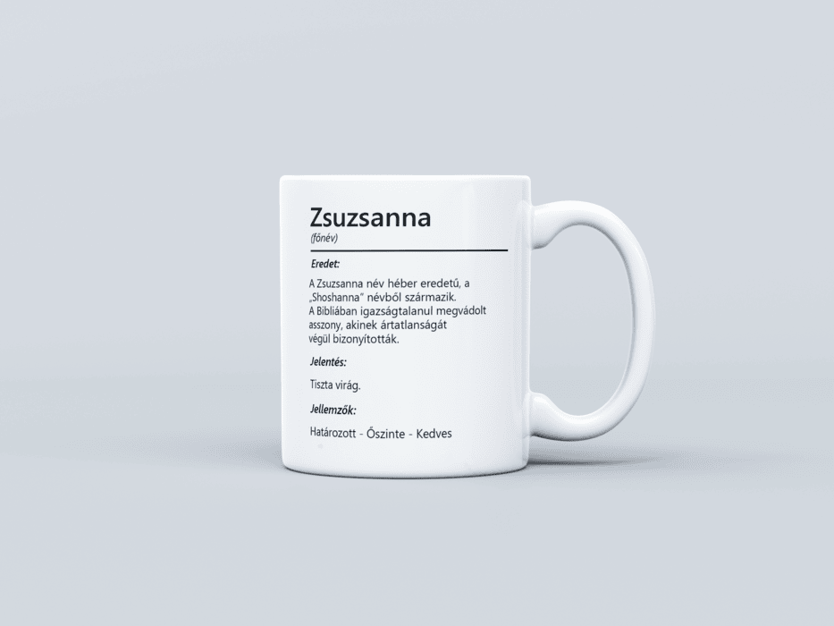 Neves bögre - Zsuzsanna