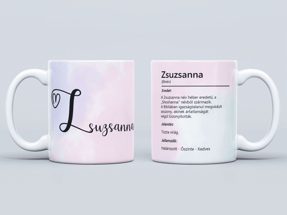 Neves bögre - Zsuzsanna
