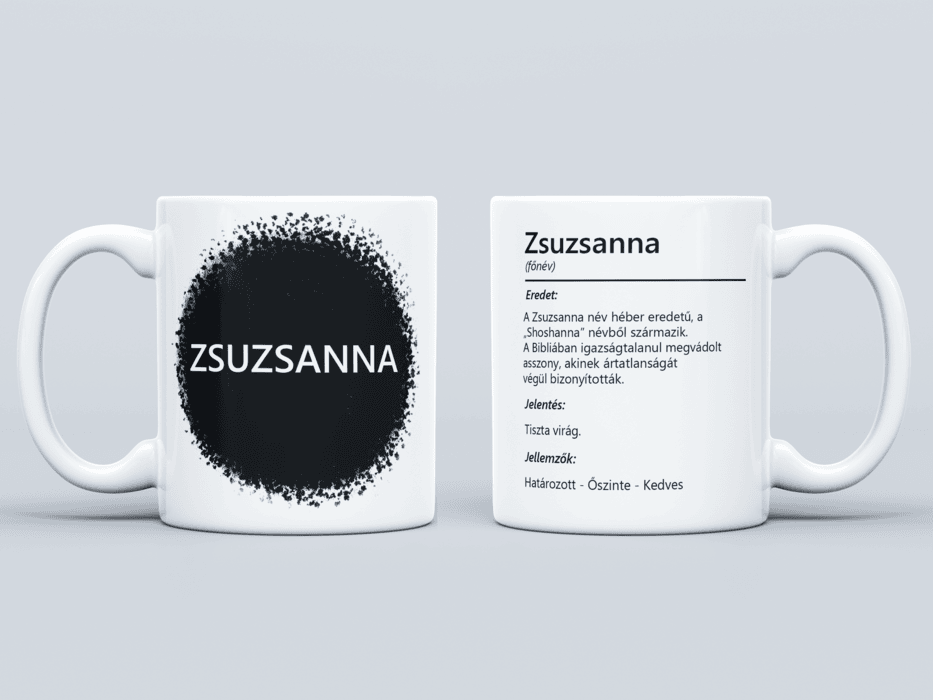 Neves bögre - Zsuzsanna