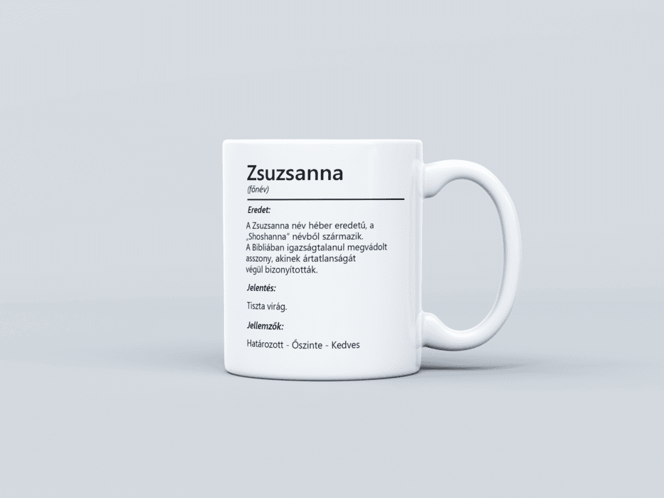 Neves bögre - Zsuzsanna