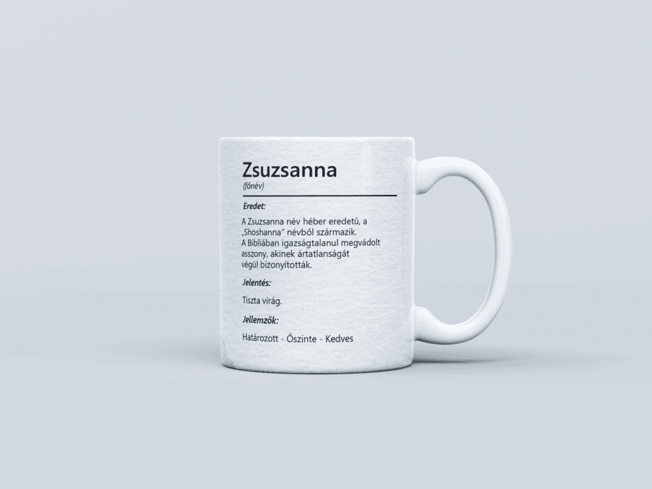 Neves bögre - Zsuzsanna