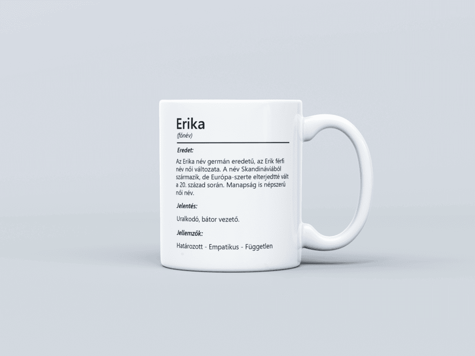 Neves bögre - Erika