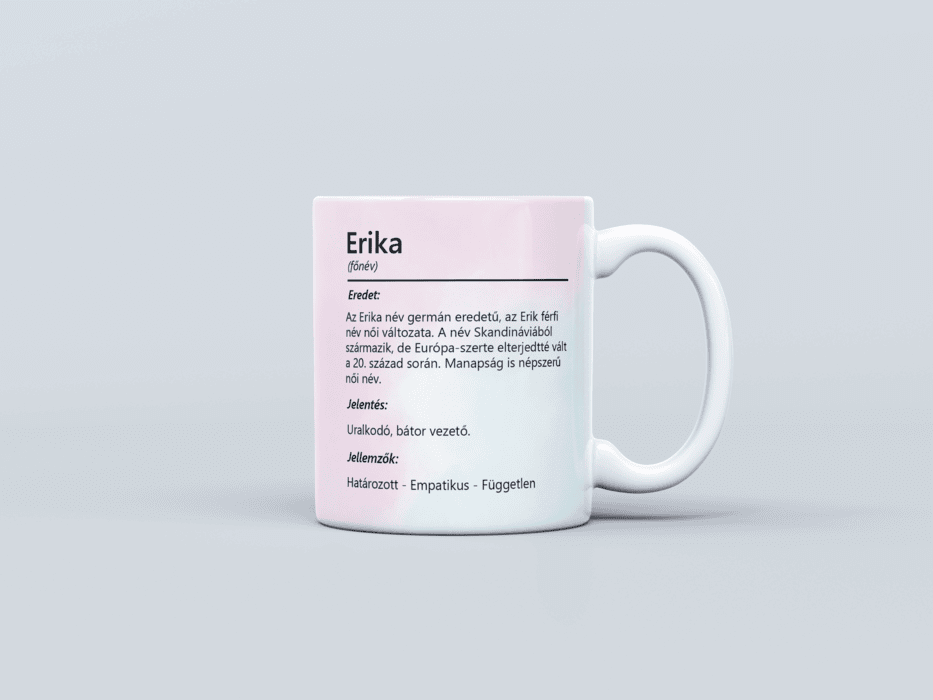 Neves bögre - Erika