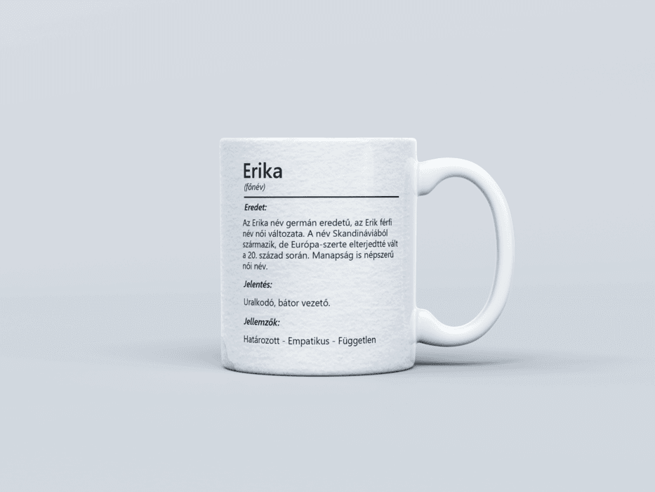 Neves bögre - Erika
