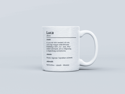 Neves bögre - Luca