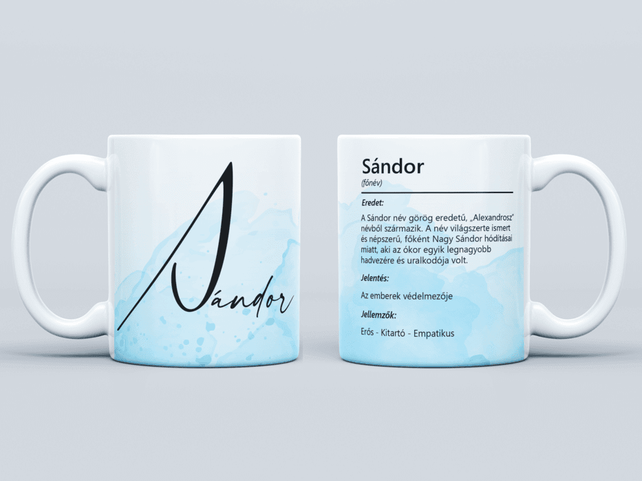 Neves bögre - Sándor