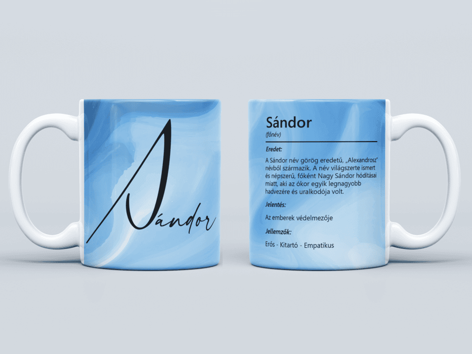 Neves bögre - Sándor