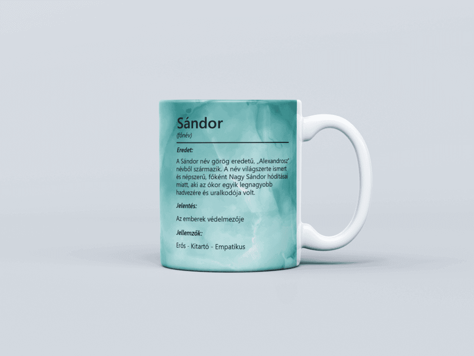 Neves bögre - Sándor
